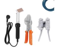 200W Round Belt Welding Machine Kit, Includes Scissor, Soldering Iron, Polyurethane Hot Melt Connector for V-Belts and Pu Pipes