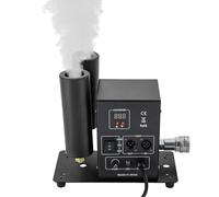 200W Smoke Machine, Dual Nozzle Fogger with Adjustable Angles, LED Light and Display, CO2 Air Column Effect for DJ, Party, Concert, Height Range 6 to 8 m