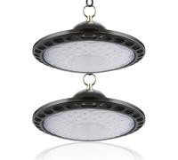 200W UFO LED Workshop Light, 30000LM 6000K Super Bright 2 Pack LED High Bay Light, IP66 Waterproof Pendant Light, Industrial Workshop Lamp for Garages, Halls, Warehouses, Workshops, Factory Lighting