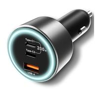 200W USB C Car Charger, Graaci PD 100W Type C Car Charger Adapter, QC5 PPS 45W Super Fast Charging for MacBook Pro Air, iPhone 15 Pro Max, Galaxy S22 S23 Ultra, iPad, Laptops