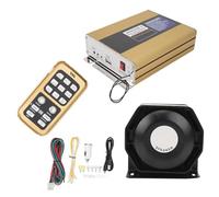 200W Warning Emergency Siren Speaker Kit with Wireless Remote Control and PA System for Trucks SUVs ATVs UTVs and Fire Trucks, Ultra Thin 135 dB Speaker with IP67 Aluminum Body