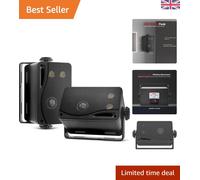 200W Waterproof Outdoor Marine Speakers - Bluetooth, 3-Way, Wall-Mounted Pair