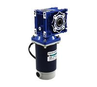 200W Worm Gear DC Gear Motor 12V 24V High Torque Forward And Reverse Rotation RV30 2200RPM Speed Regulating Motor Tool DIY(Onecolor,140RPM)