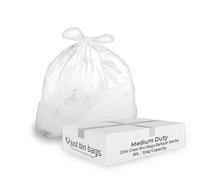 200x 90L Clear Bin Bags - Refuse Sacks | 10kg Capacity- 100 Gauge, 25 Micron - Medium Duty Waste Recycling Rubbish Dustbin Bags (Crystal)