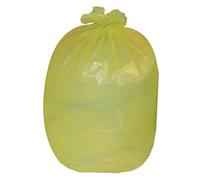 200x Jantex Refuse Rubbish Sacks Waste Bin Bags Yellow 380x290x180mm