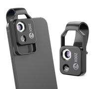 200X Mini Phone Microscope with CPL Lens, USB Rechargeable Pocket Microscope with Universal Phone Clip, Digital Microscope Camera Attachments for Smartphones(Black)