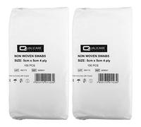 200x Non Woven First Aid Gauze Swabs 5cm x 5cm