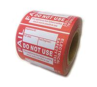 200x PAT Test Labels Failed Self Adhesive (1 Roll) Portable Appliance Testing