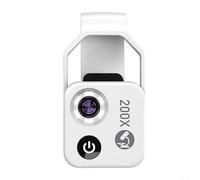 200X Phone Microscope Lens with LED Light Portable Digital Microscope for Kids Handheld Microscope Dermatoscope Skin Diagnosis Hair Analyzer