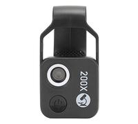 200X Phone Microscope with LED Light, Clip Design Phone Microscope for Jadestone Metal, Self Equipped CPL Polarizer for Diamond Jewelry Observing (Black)