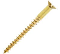 200x Solid Brass Wood Screws (6G x 3/4") Countersunk Flat Flush Slot Head