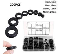 200X Wiring Grommets Rubber Grommet Open Blind Plug Bung Bungs Not Blank Closed