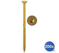 200X Wood Screw Tsp Torx Zinc Plated Yellow Maurer E-100 4X60