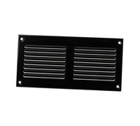 200x100mm / 8x4" inch Black Metal Air Vent Grille Cover with Insect Mesh - Ventilation Cover