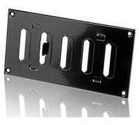 200x100mm Black 8x4in Adjustable Metal Ventilation Grille Air Vent