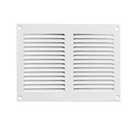 200x150mm / 8x6 inch White Metal Ventilation Grille with Flyscreen - Air Vent Cover