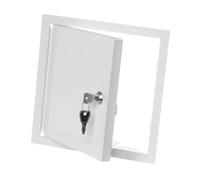 200x200mm Metal Access Panel with Key Lock - Wall/Ceiling Hatch - 8x8 inch Inspection Door - Galvanised Steel White