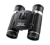 200x25 Compact Binoculars For Adults And Kids High Powered Pocket Binocular Small Bird Watching Hunting Concert Opera Travel Sightseeing Sport Strap Leather Binoculars, Portable (Black, One Size)
