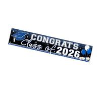 200X40Cm Graduation Party Banners Durability Polyester Graduation Backdrop for Class of 2026 Celebrations Photoshoots Large Backdrop