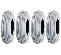 200x50 Grey Mobility Scooter Tyre Ribbed Tire Non Marking Wheelchair (Set of 4)