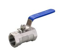 201/304/316 Stainless Steel Reducer Port 1-Piece Ball Valve DN8/DN10/DN15/DN20/DN25 1/2" BSPP Female Water Gas Oil 16 Bar 0-80 C(304,DN25)