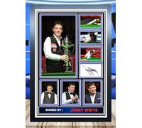 (201) Jimmy White Snooker Legend Signed Framed Autograph Signature A4 (21 X 297 CM) Art Work Wall Art Display Great Gift Idea (REPRINT) #####