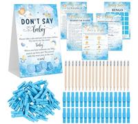 201 Pcs Bear Baby Shower Games Activities for 25 Guests 6 Games Includes Baby Shower Word Scramble Bingo Prediction and Well Whishes Price is Right Guess Mommy or Daddy Don't Say The Words