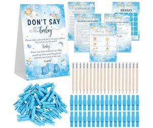 201 Pcs Bear Baby Shower Games Activities for 25 Guests 6 Games Includes Baby Shower Word Scramble Bingo Prediction and Well Whishes Price is Right Guess Mommy or Daddy Don't Say The Words