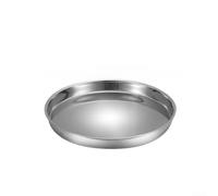 201 Stainless Steel Cake Pan Round Baking Tray For Oven Use With Mirror Finish For Surface And Nonstick Design For Easy Release In 18cm Size Silver Color(A20CM)