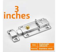 201 Stainless Steel Door Latch Bolt Featuring Built-in Spring for Consistent Automatic Rebound and Dual-Direction Manual Use (4in (2in(dual-direction))