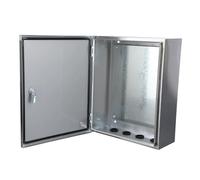 201 Stainless Steel Electrical Enclosure Box, IP65 Waterproof Electrical Enclosure for Outdoor/Indoor Use, Durable Junction Box with Mounting Plate(60x50x30cm)