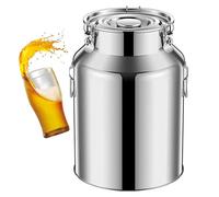 201 Stainless Steel Milk Transport Cans Bucket Milk Jug Sealed Tank Milk Churn Pot Dairy Pot for Wine Beer Food Oil Water Rice Tea Kitchen Catering Household Bucket 14L/1,14L