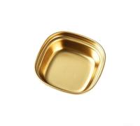 201 Stainless Steel Sauce Dish for Grilling and Dipping, Available with One to Four Compartments to Organize Sauces and Enhance Usage (gold-A)