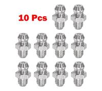 201 Stainless Steel Straight Hydraulic Grease Fitting with 10Pcs and 201 size 10pcs crafted from Stainless Steel the grease nozzle is for durable