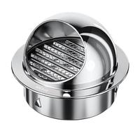 201 Thickened Stainless Steel Range Hood Wind Shield Exterior Wall Exhaust Vent Range Hood Rain Cover Vent Mesh Cover Exhaust(70mm)