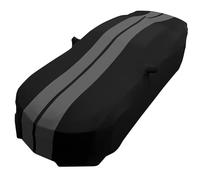 2010-2023 Camaro Ultraguard Sport Series Stretch Satin Indoor Car Cover - The Ultimate Custom FIT : Black with Gray Stripes