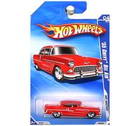 2010 HOT WHEELS HOT AUCTION 04 OF 10 RED '55 CHEVY BEL AIR by Mattel