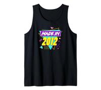 2012 Birth Year Old Nostalgic 90s Theme Retro Birthday Party Tank Top