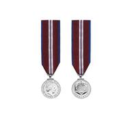 2012 QUEEN`S DIAMOND JUBILEE MEDAL - MINIATURE FOR MESS DRESS WEAR with 6" Ribbon