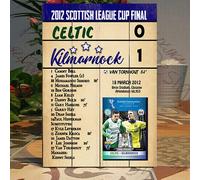 2012 Scottish League Cup Final Kilmarnock v Celtic Killie Legend Plaque Sign Active