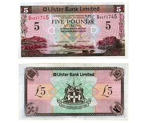 2013 Ulster Bank £5 Belfast Ireland Northern ->> UNC/Mint <<- Signed by Cormac McCarthy -