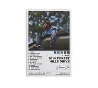2014 Forest Hills Drive by J.Cole Waterproof Poster Wall Decoration Living Room Bathroom Kitchen Multifunctional Modern Printing Easy to Clean Decorative Gifts 20x30inch(50x75cm) Unframe-style