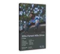 2014 Forest Hills Drive Rapper J Cole Album Cover Poster Canvas Poster Bedroom Decor Landscape Office Room Decor Gift 20x30inch(50x75cm)