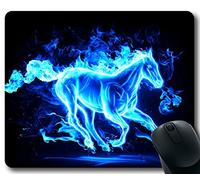2014-New-Year-Blue-Abstract-Horse Mousepad,Rectangle Mouse Pad