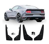 2015-2017 Ford Mustang Rock Guards by RokBlokz - Splash Guards Fit V6 - Ecoboost - and GT Models (Black, Set of 4 - Front and Rear)