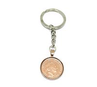 2016 10th Tin wedding Anniversary 9 year Tin birthday/Anniversary 2016 Coin Keyring Rose_G