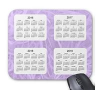 2016-2019 Calendar By Janz Lavender Fern Mousepad Mouse Mat Retro Pattern Unique Computer Mouse Pad
