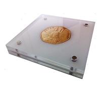 2016 - Beatrix Potter Peter Rabbit 24K carat Gold Plated 50p Fifty Pence Coin In Perspex Holder