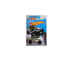 2016 HOT WHEELS HW MILD TO WILD 7/10 GREEN BAJA BONE SHAKER 62/250 SHOWDOWN SCAN AND RACE CARD