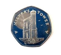 2016 Isle Of Man Milner's Tower 50p Fifty Pence Unc 7 Side Coin
